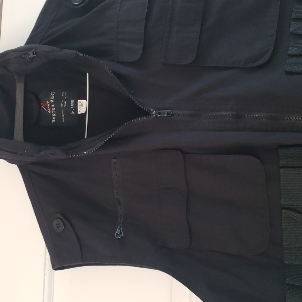 Men's Black Tactical Ranger Vest by Rothco - Picture 2 of 12